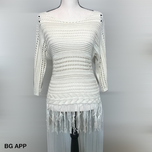 Chelsea & Violet Sweaters - Chelsea & Violet Fringe Sweater/Tunic Size XS